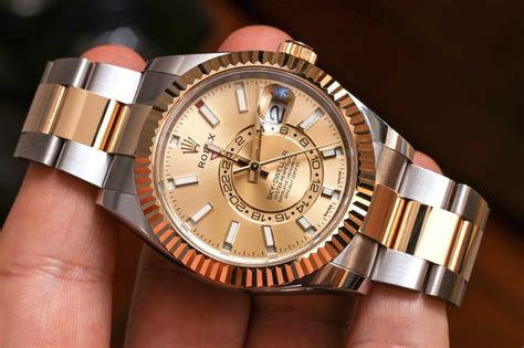 rolex sky dweller replica review|rolex sky dweller two tone.